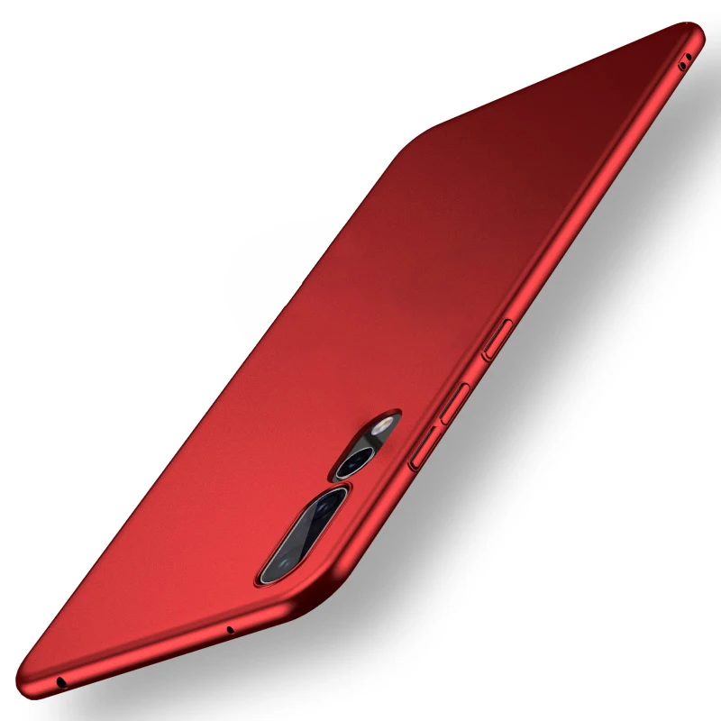 Красный Тонкий Жесткий ПК чехол для samsung galaxy A750 J4 J6 A8 A6 Plus Note 8 9 S8 S9 плюс S6 S7 A3 A5 A7 матовая Противоударная Броня задняя крышка - Цвет: Красный