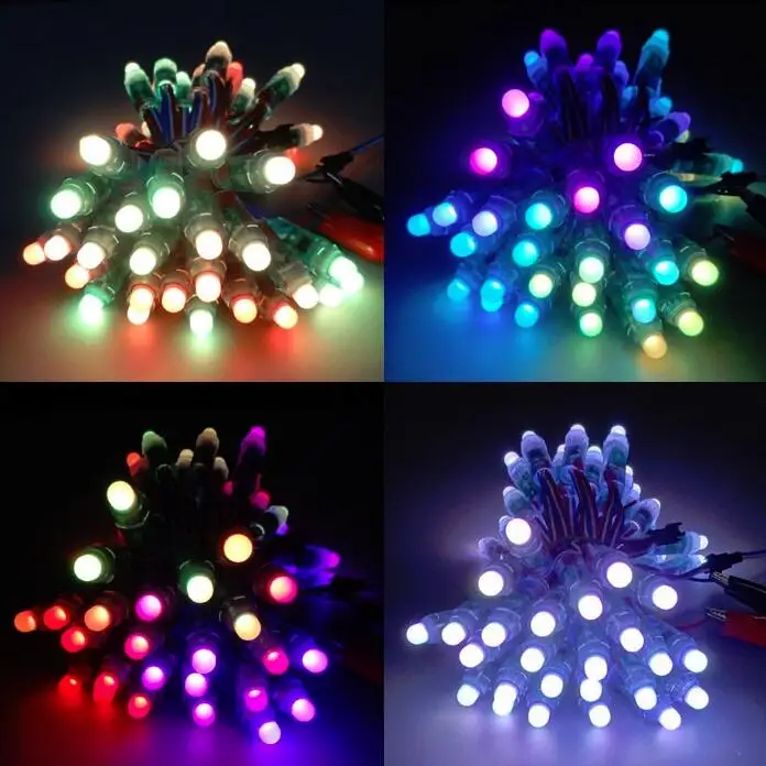 WS2811 2811 IC RGB Полноцветный 12 мм пикселей цифровой адресный светодиодный пиксельный