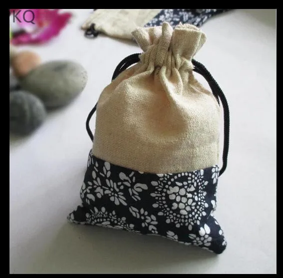 Маленькие льняные сумки на шнурке для ювелирных изделий 10 шт./лот сумка хранения