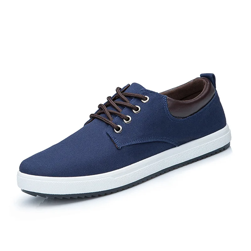 COSIDRAM 2017 Canvas AAA Men Shoes Lace-Up Rubber Sole Casual Fashion Male Footwear Plimsolls Blue Autumn RME-254 | Обувь