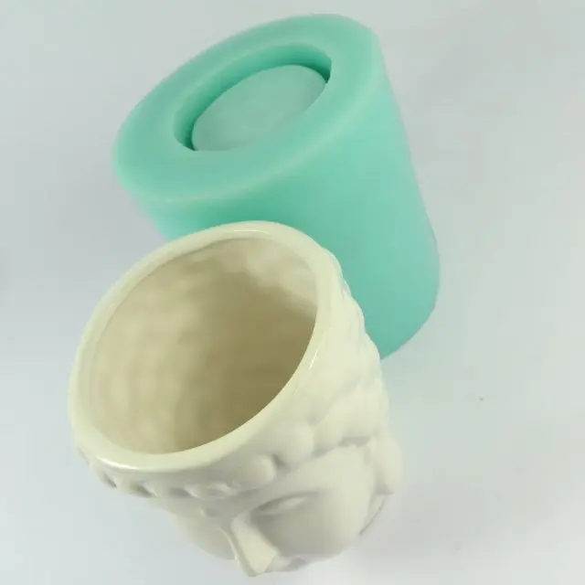 Силикагель силиконовая форма 3d формы для ваз цементные цветы горшки Будда голова плесень классический Мути-мясо цветок настольные горшки украшения