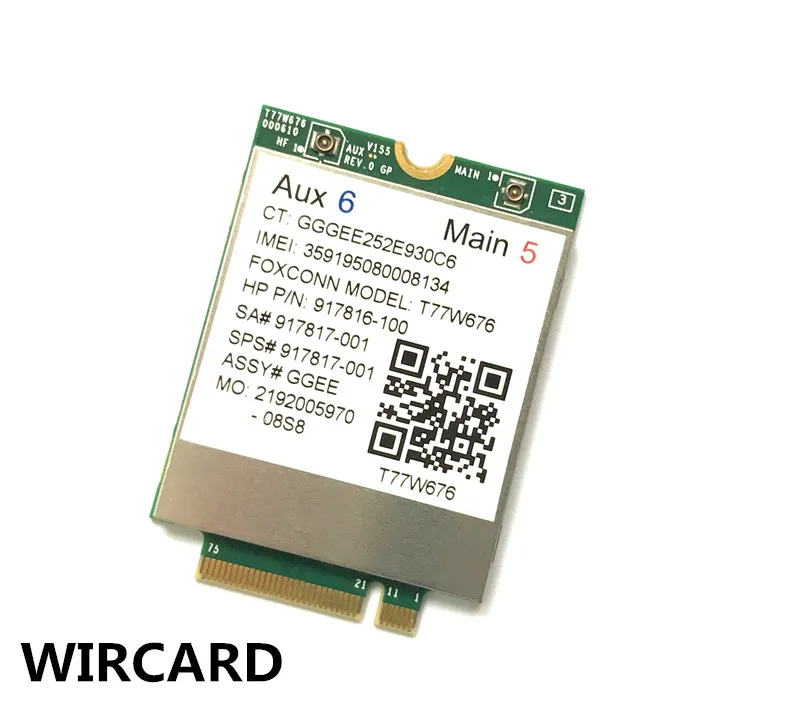 Lt4220 X12 LTE T77W676 917817-100 4G WWAN M.2 450 Мбит/с LTE модем для Elite X2 1030 G3 EliteBook X360 1030 G3