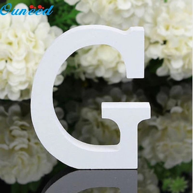 Ouneed Happy Home отдельно стоящие деревянные буквы Белый Алфавит Свадьба День Рождения