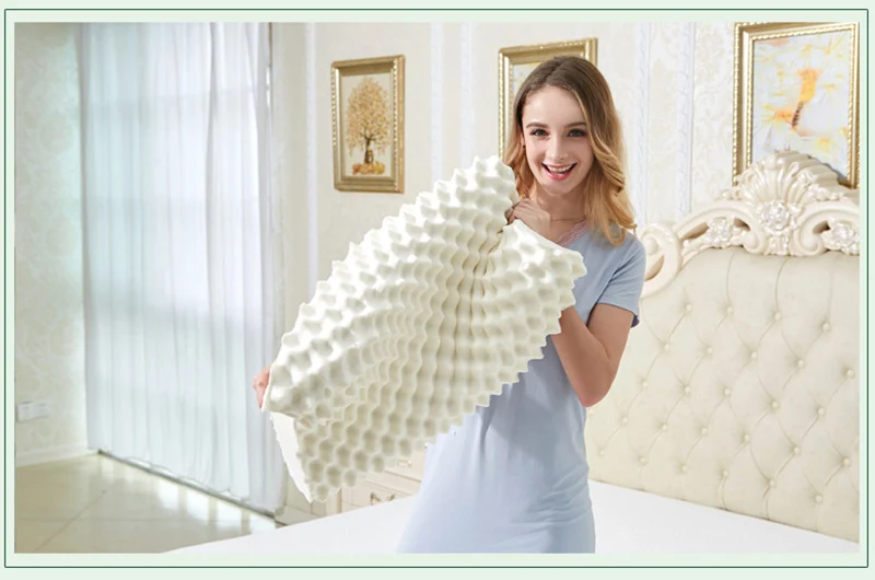 GIANTEX Спящая натуральная латексная подушка массажная подушка Ортопедическая подушка kussens Oreiller Almohada Шейная Подушка с эффектом памяти