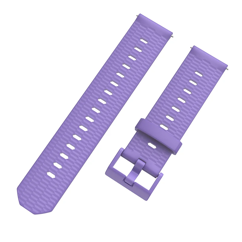 Purple Ремешок 20 мм 22 мм для Xiaomi Huami Amazfit GTS Bip BIT PACE Stratos 2 Lite, браслет, аксессуары, ремешок для часов, силиконовый ремешок - Цвет: Purple
