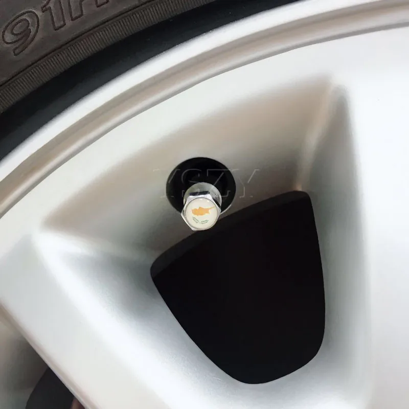 Cyprus Flag Car Tire Valve Caps Bicycle Motorcycle Wheel Tyre Air Dust Covers for Opel Audi Nissan BMW 4Pcs | Автомобили и