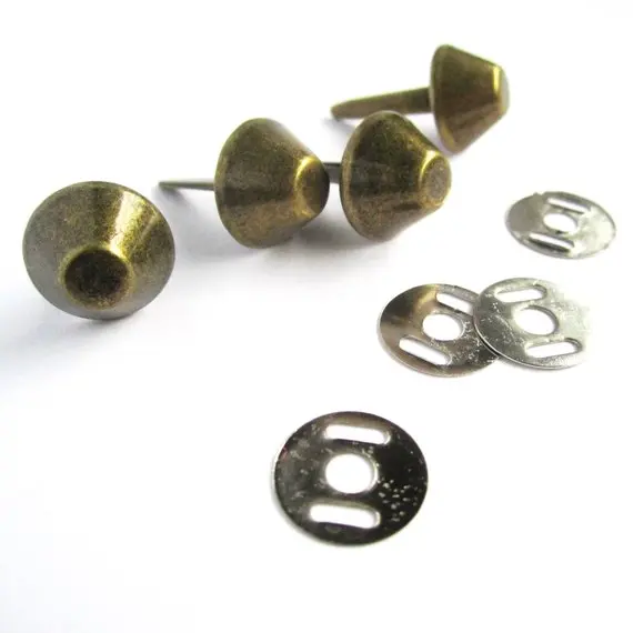 12 мм Сумка кошелек ногти на ногах заклепки золото серебро или бронза|Детали и