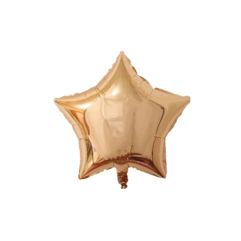12 pcs Rose gold 12 шт. 18 дюймов Звездные воздушные фольгированные шары BabyShower Globos сердце Гелиевый шар на день рождения 1 вечерние принадлежности Свадебные украшения - Цвет: 12 pcs Rose gold