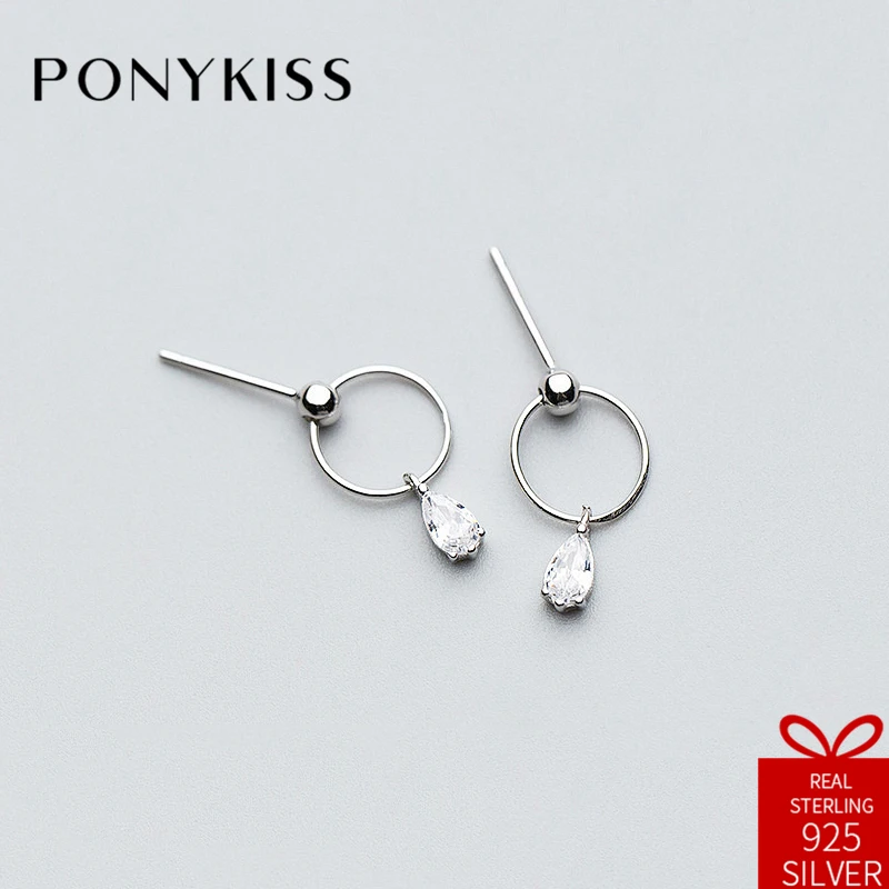 

Женские серьги-капельки PONYKISS Tendy из стерлингового серебра S925 пробы в минималистическом стиле, элегантные модные ювелирные изделия, Подарок ...