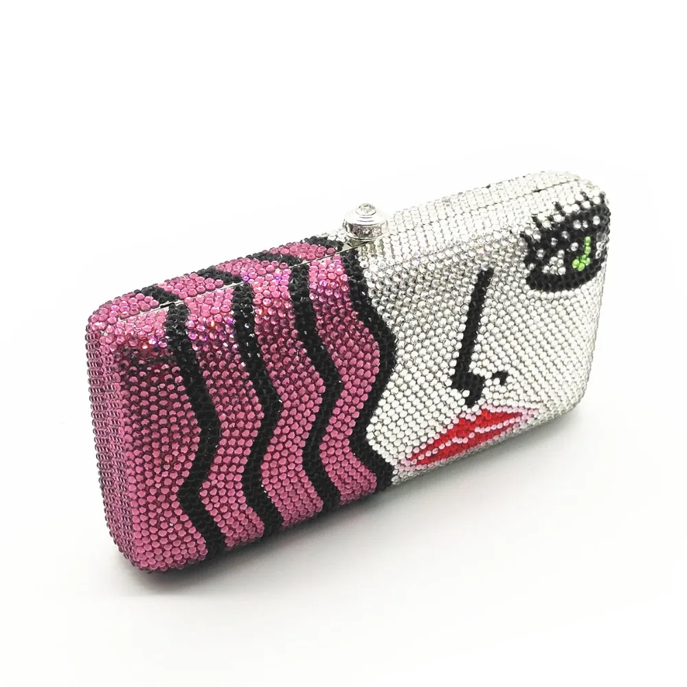 

XIYUAN Brand Full Diamonds Metal Clutches Purse Evening Bags Clutches Women ClutchParty Purse Luxury Ladies Banquet Ball Handbag