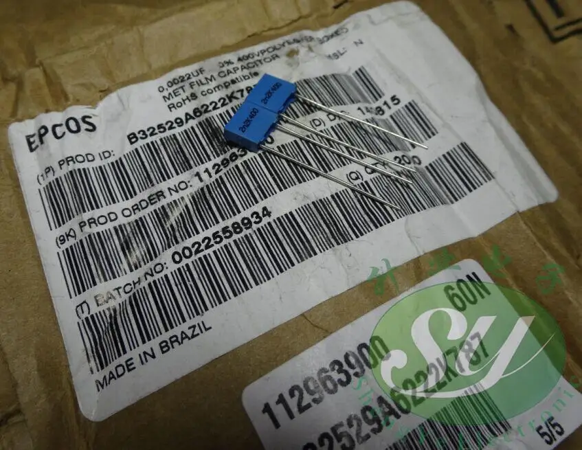 2019 горячая распродажа 20 шт./50 шт. EPCOS 0 0022 мкФ/400v (2.2nf 2200pf 222) новые оригинальные