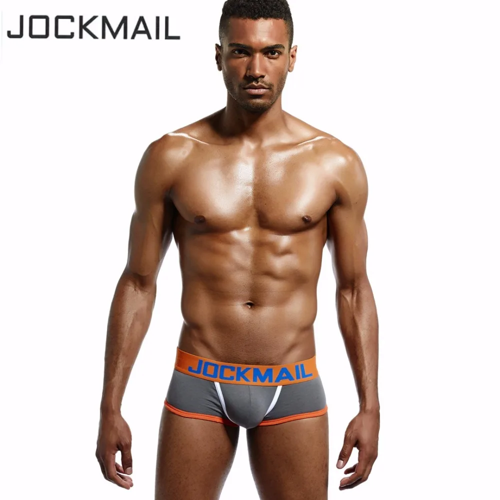 Бренд JOCKMAIL, мужское нижнее белье, боксеры, открытая спина, сексуальные мужские трусы, хлопок, мужские боксеры, открытая спина, ягодицы, cuecas, гей, нижнее белье