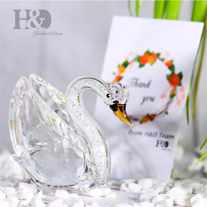 H& D Хрустальная Статуэтка лебедя, коллекция орнаментов, стразы, украшение для дома, свадебное украшение, подарки на Рождество, день рождения, подарок для мамы