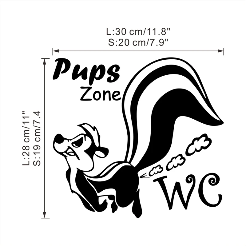 Free Shipping pups wall stickers toilet water closet room decor diy vinyl home decals cartoon animals mural art posters | Дом и сад