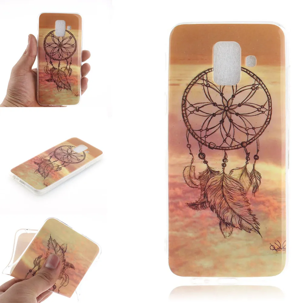 9 styles Fashion Design Case For Samsung A6 2018 high quality Soft Silicone TPU Phone Cover capas caso | Мобильные телефоны и