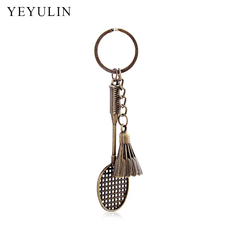 Металлический брелок в античном стиле для бадминтона модный милый мини женщин