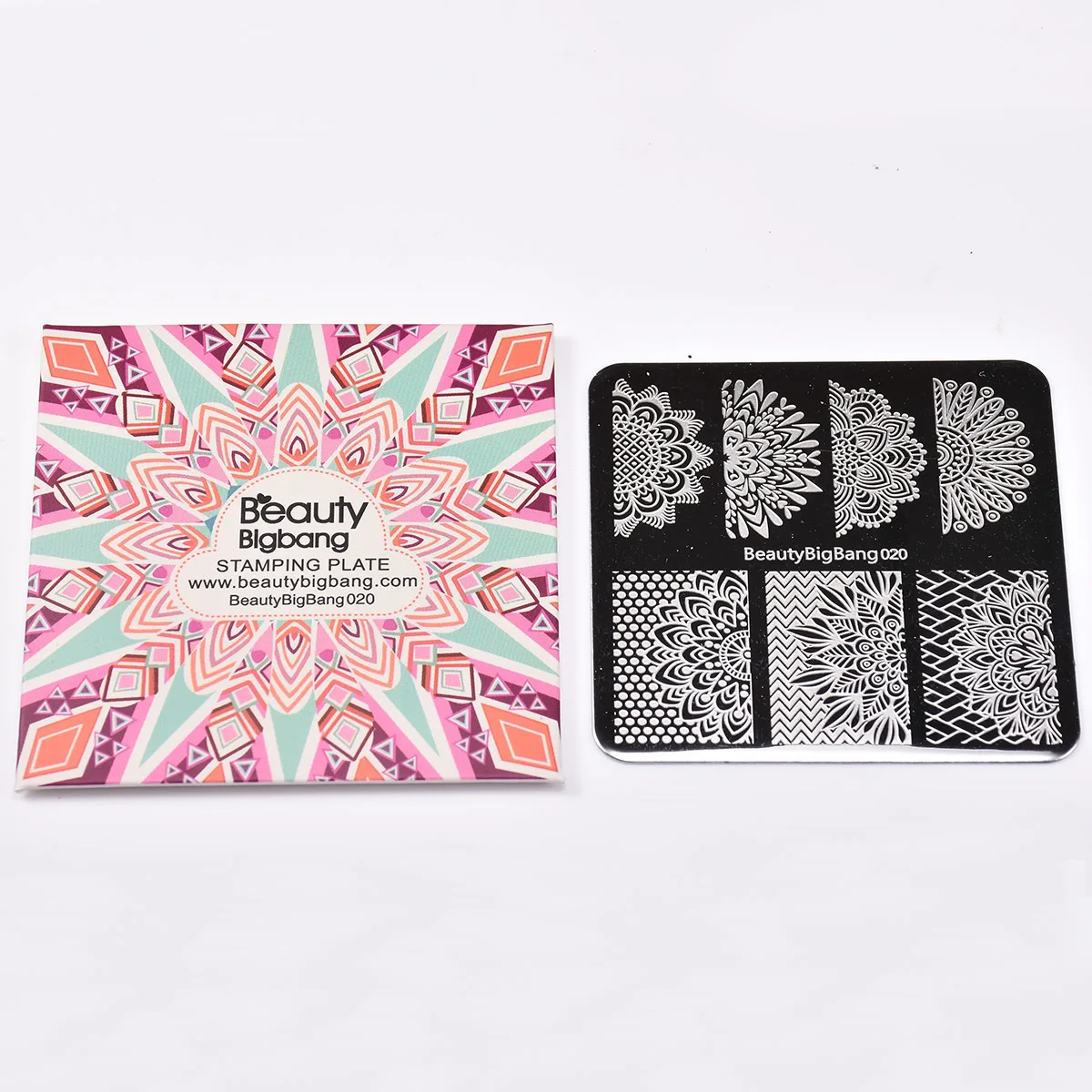 BeautyBigBang 1 шт. 6*6 см штамп с изображением площади тарелка в горошек Мандала Цветок тема дизайн ногтей аксессуары плесень штамповка пластины BBB-020