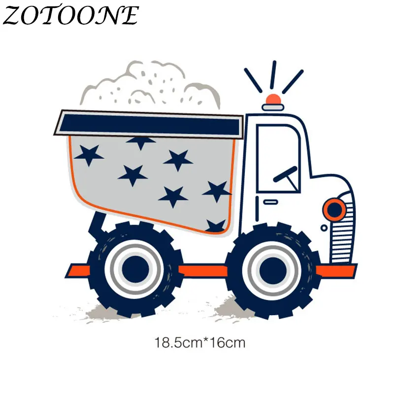 ZOTOONE автомобиль и экскаватор тепло железа на передачи патч для мальчика одежда на заказ патчи аппликация, наклейка на детской одежды E - Цвет: 8