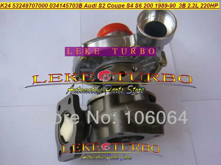 Турбокомпрессор K24 53249707000 53249887000 034145703B для Audi 80 S2 S4 S6 200 купе quattro 3B AAN ABY 2.2L