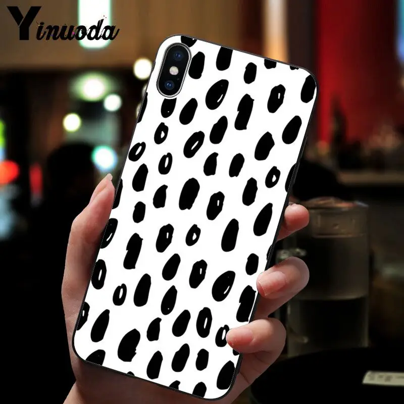 Yinuoda корова узор новое поступление черный сотовый Чехол для телефона для iPhone X XS MAX 6 6S 7 7plus 8 8Plus 5 5S XR