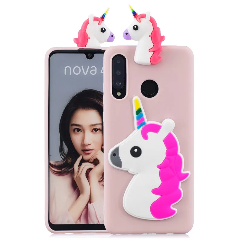 3D Милый Панда Единорог кактус Силиконовый ТПУ чехол для телефона на Coque huawei P Smart Honor 10i Honor 10 Lite чехол для женщин и детей