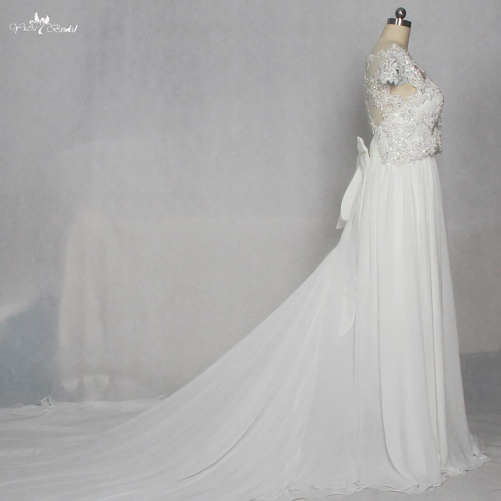 RSW1306 съемный Болеро Бохо шифоновое свадебное платье Vestido Noiva Praia|noiva praia|vestido noiva