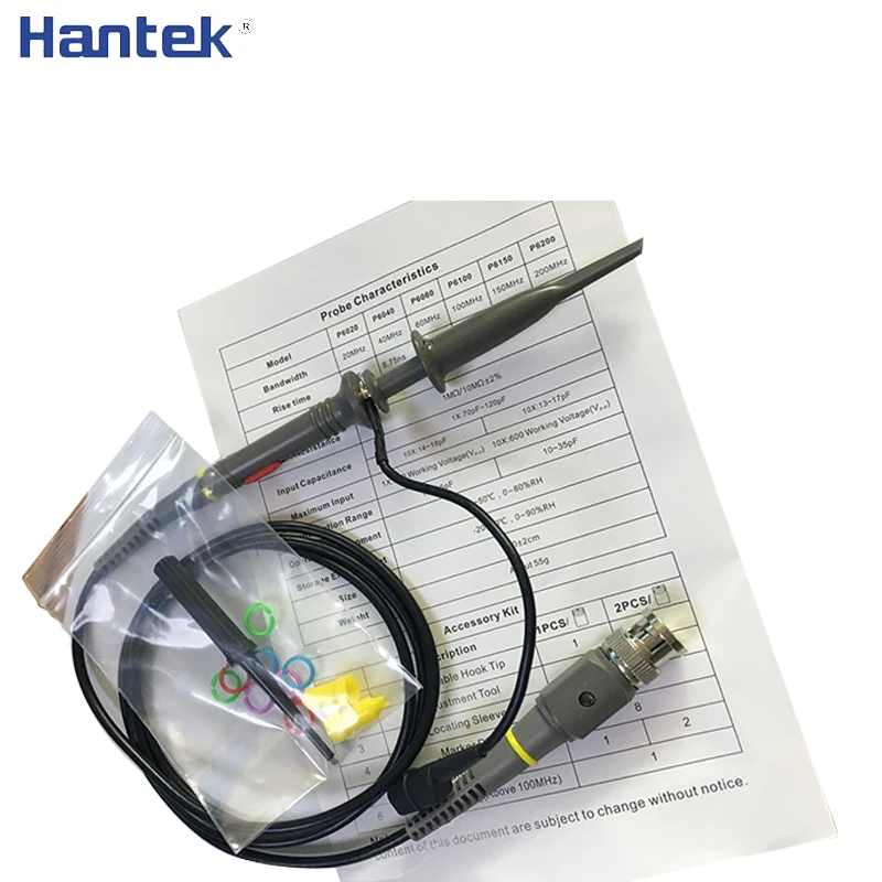 P6100 100 датчик осциллографа на МГц Kit DC 100MHz Scope Clip Test Probe Для Tektronix HP X1/X10 sonda