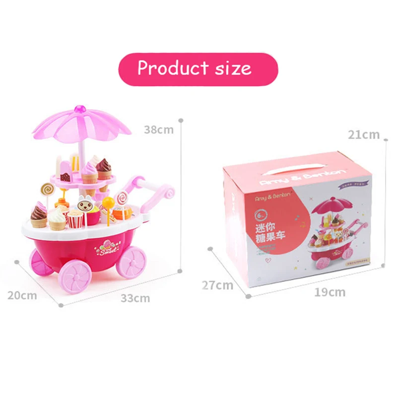 39 шт. мини корзина игрушки симуляция супермаркет складная тележка ручная