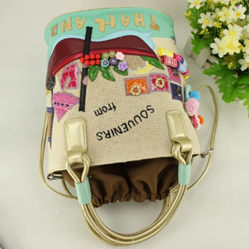 BS542 Высокого Качества Конфеты Цветные Сумки Холст Drawstring Сумка Женщины Почтальона