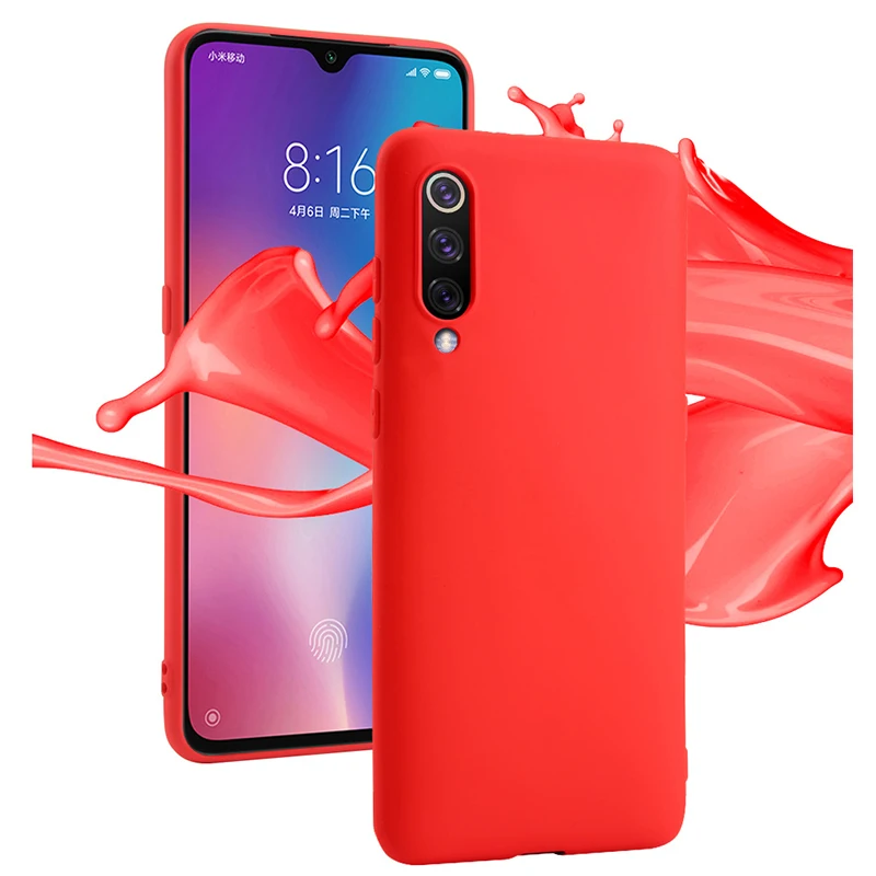 Роскошные мягкие чехлы из жидкого силикона для Xiaomi mi 9 mi9 SE противоударные Чехлы 8