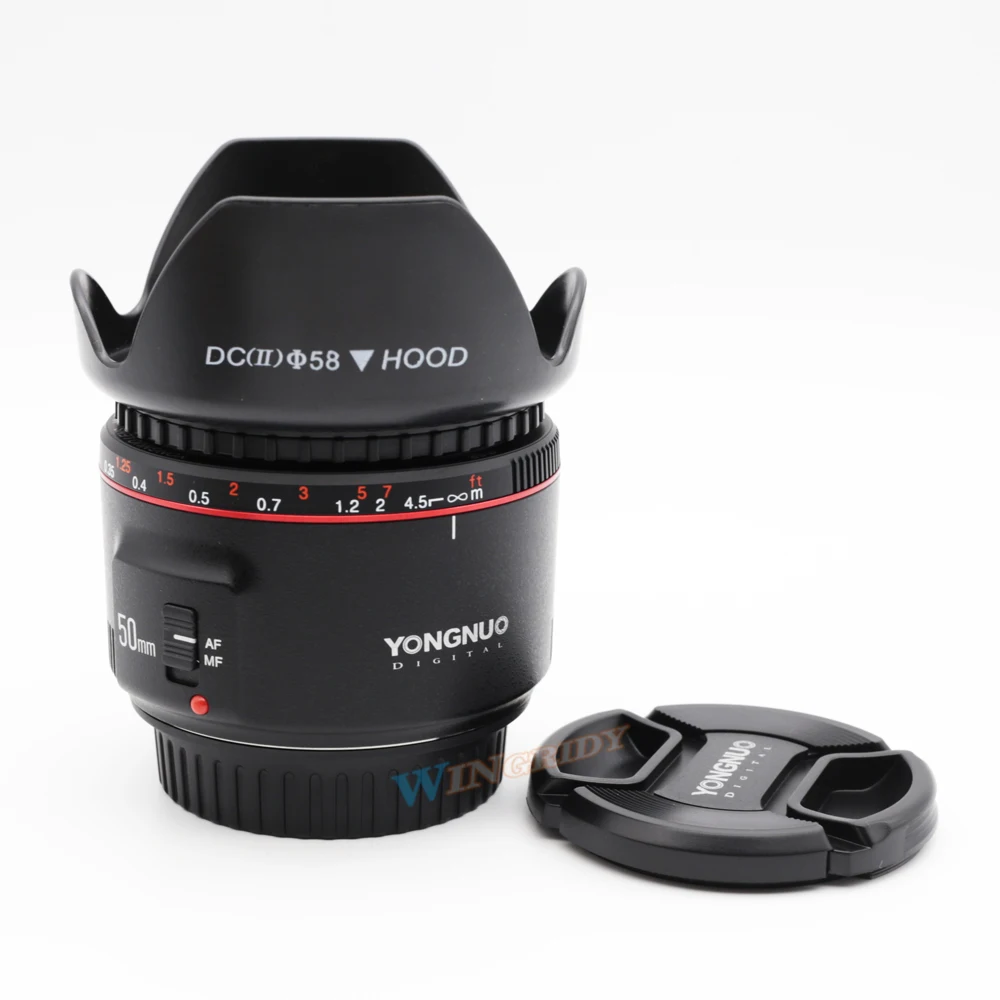 Объектив YONGNUO YN50mm F1.8 II с большой апертурой и автофокусом белый для Canon с эффектом боке объектив камеры EOS 70D 5D II 5D3 600D DSLR