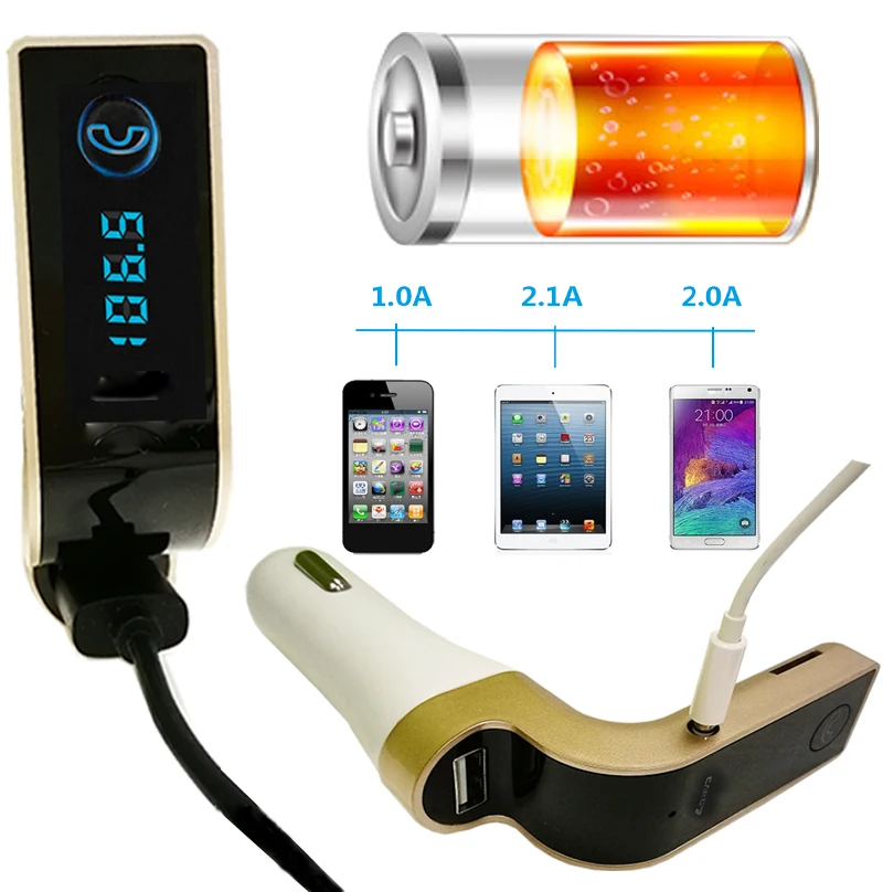 Многофункциональный 4-в-1 АВТОМОБИЛЬНЫЙ Комплект Bluetooth Радио TF Mp3-плеер USB Зарядное