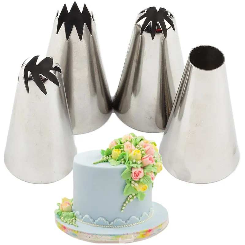 4 шт./компл. большие Кондитерские насадки для глазировки на русском языке