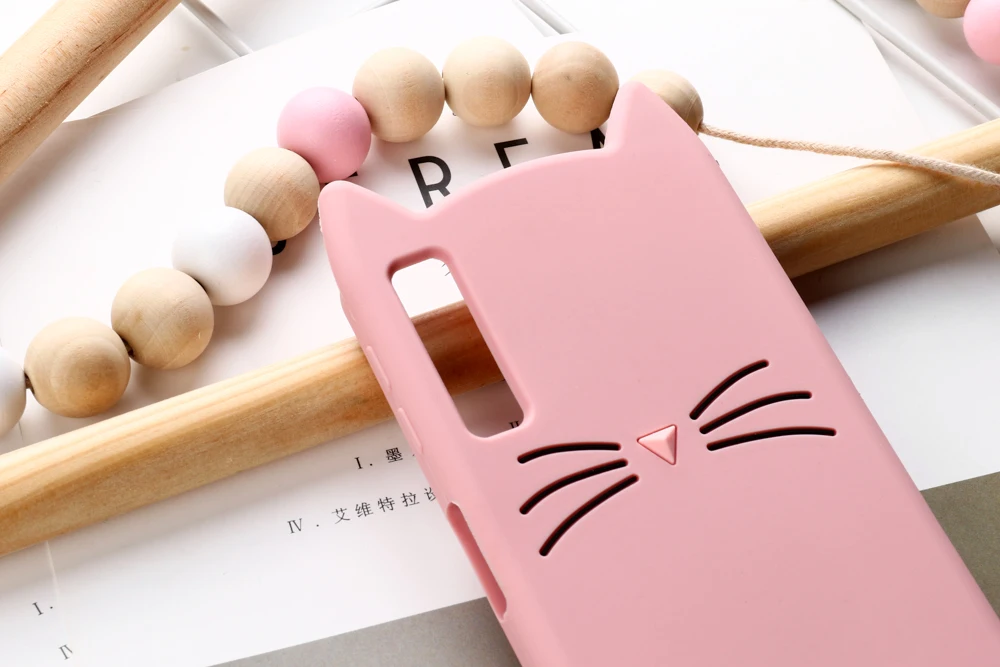 3D чехол с милым котом для samsung A50 A30 A70 чехол силиконовый samsung Galaxy A7 A9 A3 A8 A6 M10 M20 M30 Note 8 9 A5 крышка