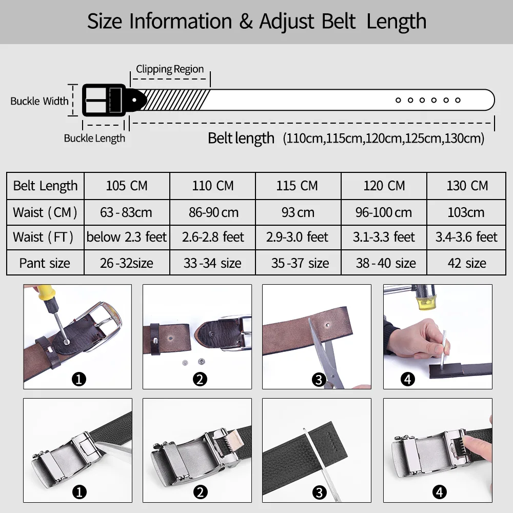 GUIBO 2018 пояса из натуральной кожи для мужчин высокого качества Коричневые