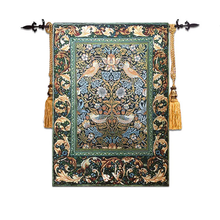 only tapestry 58*88 см, настенный гобелен с изображением птиц Дрозд, произведений Вильяма Морриса, настенный гобелен, художественный марокканский декор, гобелены, тканевые гобелены, tapiz - Цвет: only tapestry