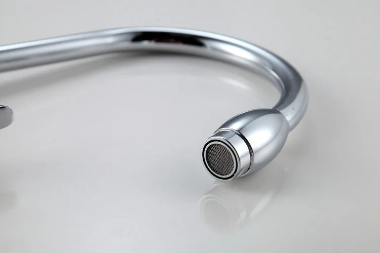 Простой Круглый кухонный кран из цинкового сплава смеситель для горячей и