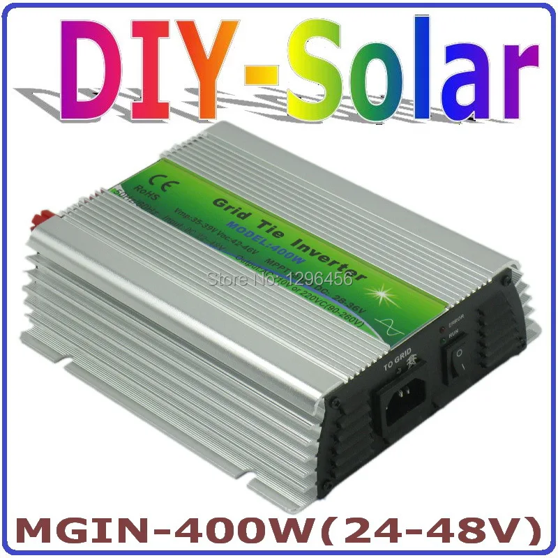 Солнечная система 2017 Новинка! DC24 ~ 48V MGI 400W инвертор для солнечной панели 36V/72 Cells 90