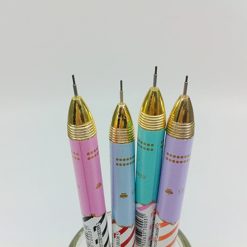 

(30 Pieces/Lot) Kids Stationery Novelty Stripe Crown Cute Mechanical Pencil 0.5mm Korean Metal Pencils For School Office U7031