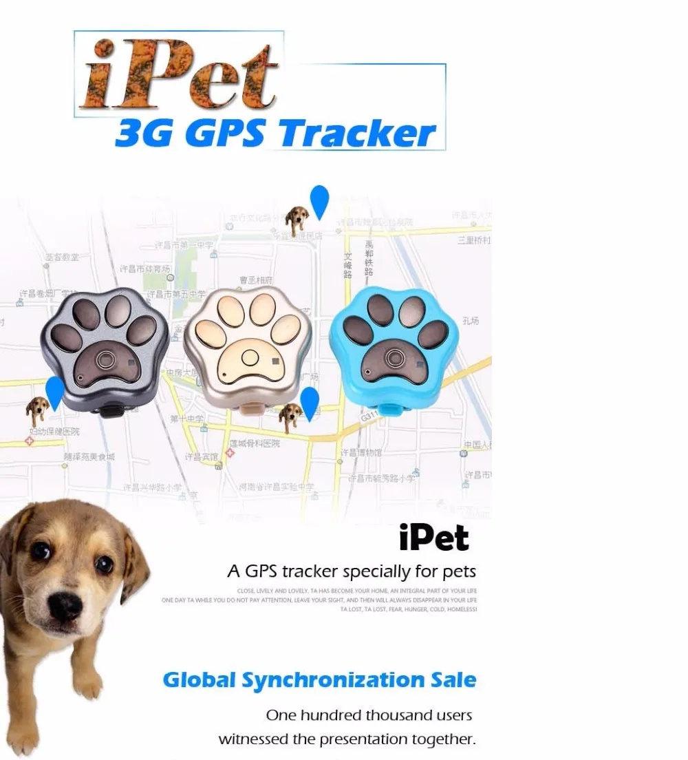 Водонепроницаемый GPS + A WIFI LBS инерционное местоположение для домашних животных