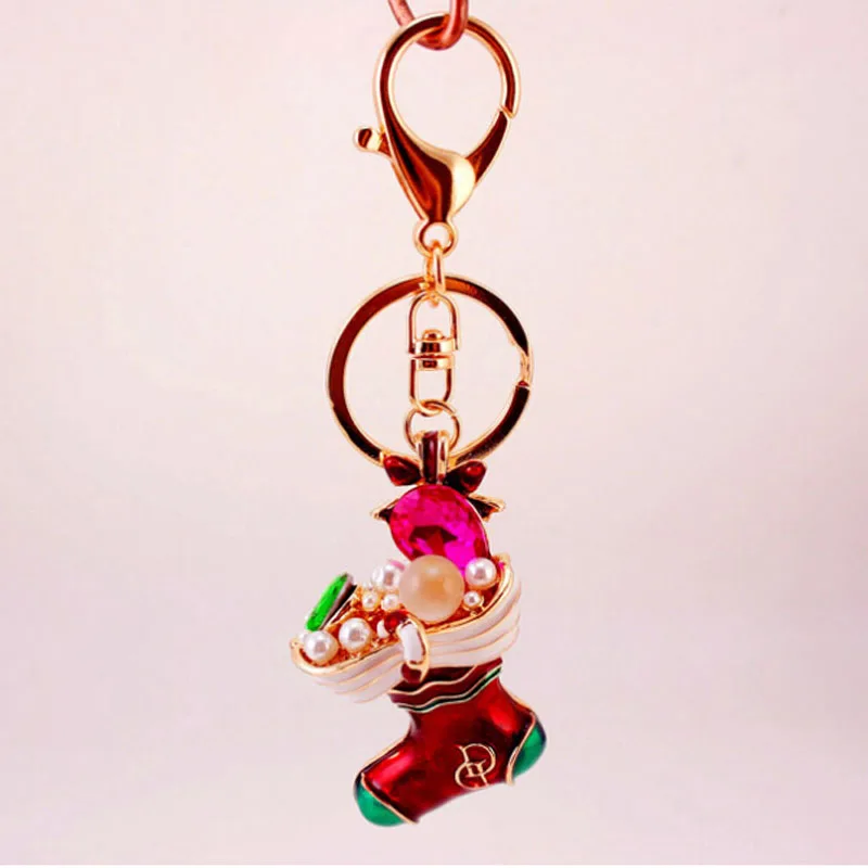 Новые творческие Новогодние товары Чулки для женщин Дизайн брелок модные