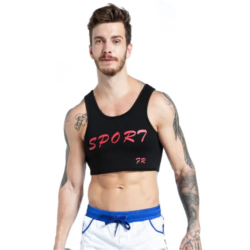 Новый мужской неопреновый бандажный жилет с ремнем для поддержки груди мужские