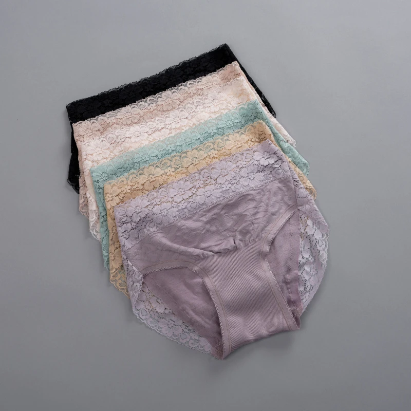 Женские хлопковые трусики GUIYI тонкие эластичные бесшовные сексуальные кружевные