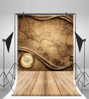 laeacco old world map rope compass wooden board baby photographic backgrounds customized photography backdrops for photo studio