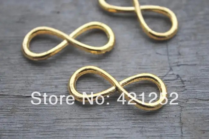 

40pcs 32x12mm Gold Tone Metal Symbol Connectors Jewelry Charms Findings