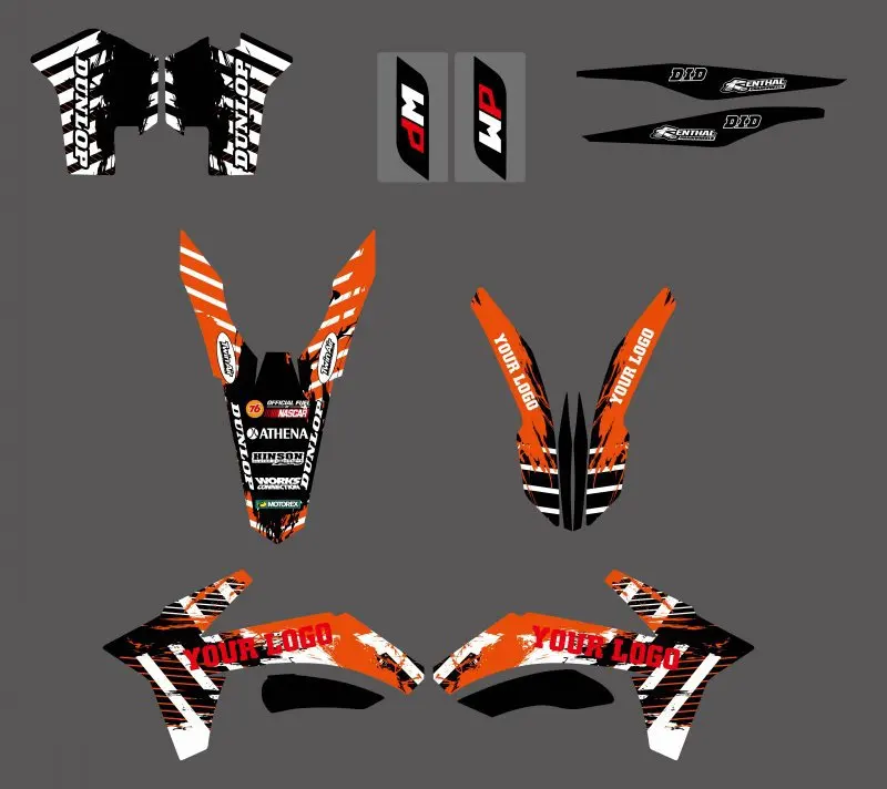 Новые командные наклейки графические подходят для KTM 125 150 200 250 350 450 500 SX SXF XC XCF XCW XCFW