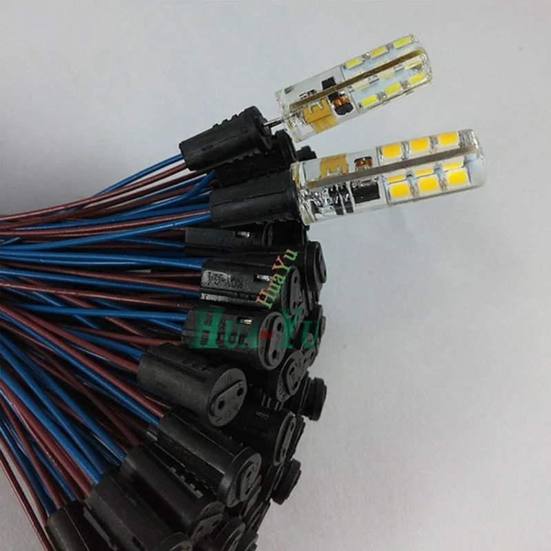 

G4 Ceramic lamp adapter Holder with 15cm wire G4 ceramic head socket lamp base plug lamp holder line high temperature resistance