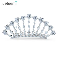 luoteemi teemi jewelry factory luxury white gold color aaa cubic zirconia beauty contes decoration princess crown tiaras