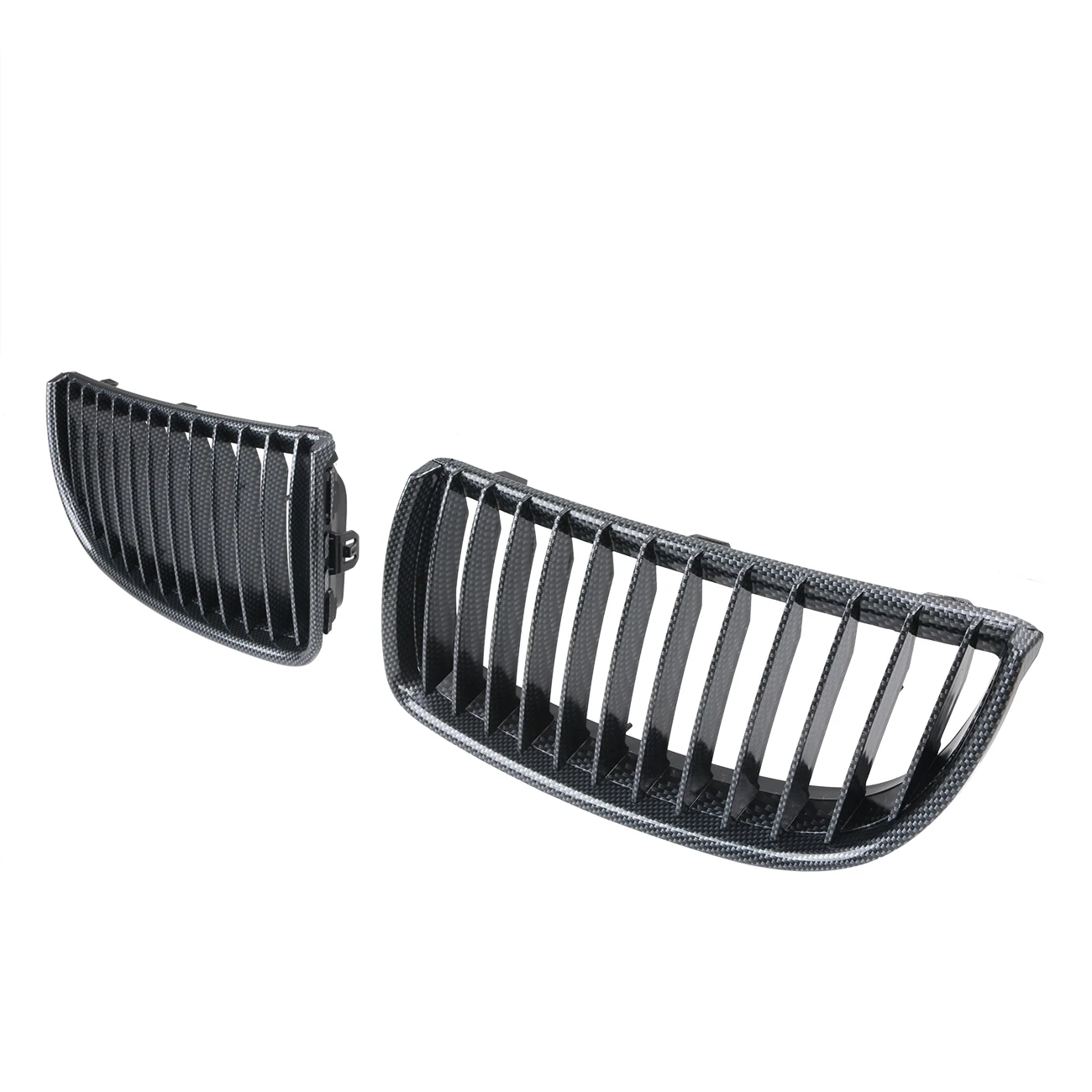 Углеродная Черная передняя решетка для почек BMW E90 E91 325i 328i 330i 335i Sedan Touring 2005 2006 2007