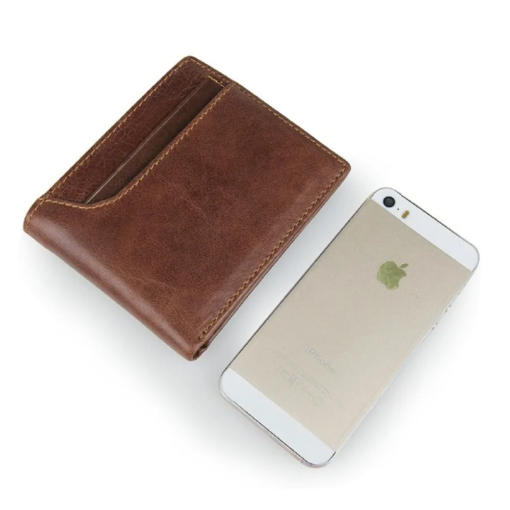 RFID блокирующий мужской кошелек из натуральной кожи повседневный высокого